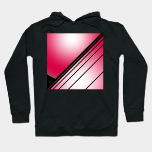 Black diagonals on pink Hoodie